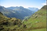 nun geht's wieder abwrts, Ziel ist nun das Hotel in Andermatt