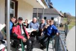 Kaffeepause im Gasthaus Lwen in Bernau im Schw., wir genieen die Sonne