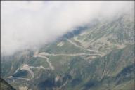 Blick vom Furkapass auf den Grimselpass